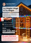 ESCALERA LED NAVIDAD DE 2 METROS + PAPA NOÉL 30CM