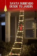 ESCALERA LED NAVIDAD DE 2 METROS + PAPA NOÉL 30CM