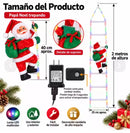 ESCALERA LED NAVIDAD DE 2 METROS + PAPA NOÉL 30CM